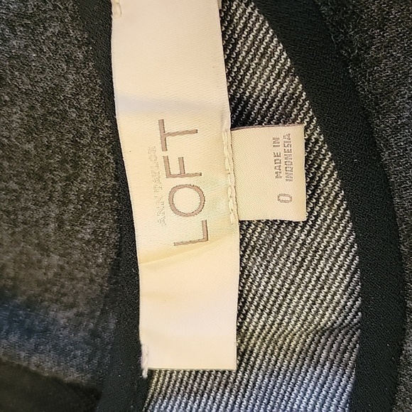 LOFT Ann Taylor size 0 little black dress mini two toned/textured black - Picture 4 of 5